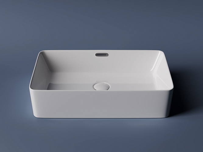 Умывальник CERAMICANOVA Element чаша накладная прямоугольная со сливом переливом CN5025