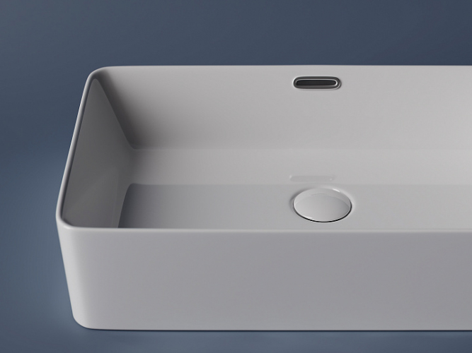 Умывальник CERAMICANOVA Element чаша накладная прямоугольная со сливом переливом CN5025