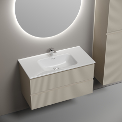 Тумба подвесная SANCOS Snob R 890х445х500, c двумя ящиками оснащенными доводчиками, Beige Soft ,SNR90CE