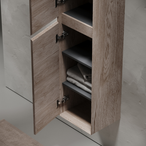 Шкаф-пенал SANCOS Marmi 2.0 подвесной, дуб галифакс натуральный 350х300х1600, PMR35EG