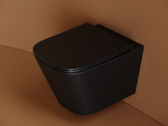 Подвесной унитаз CERAMICANOVA Union безободковый, смыв торнадо CN4009TMB