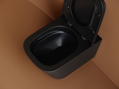 Подвесной унитаз CERAMICANOVA Union безободковый, смыв торнадо CN4009TMB