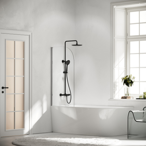 Душевая система Sancos Game с термостатом черный матовый,SC3001LMB