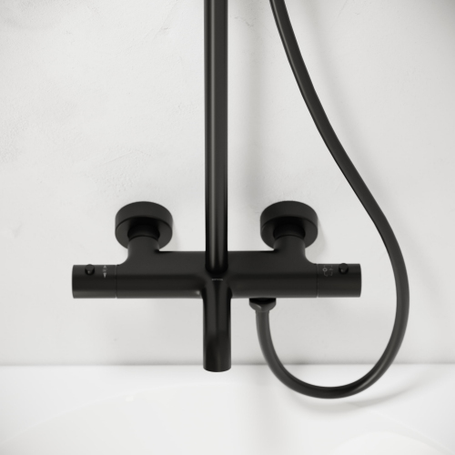 Душевая система Sancos Game с термостатом черный матовый,SC3001LMB