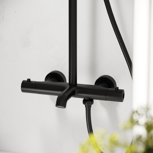 Душевая система Sancos Game с термостатом черный матовый,SC3001LMB