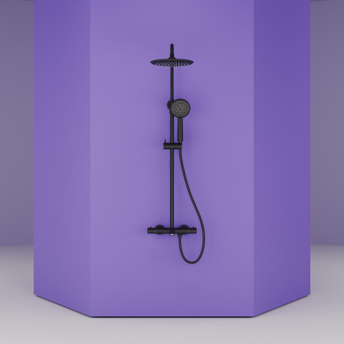 Душевая система Sancos Game с термостатом черный,SC3001MB