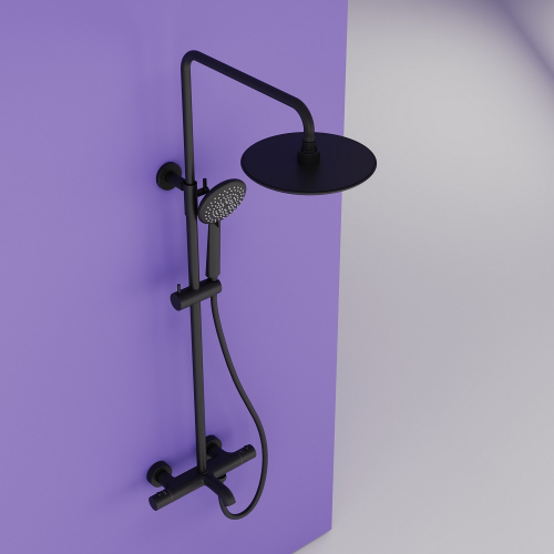 Душевая система Sancos Game с термостатом черный,SC3001MB