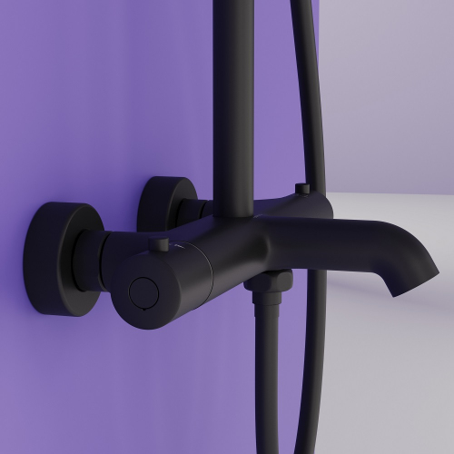 Душевая система Sancos Game с термостатом черный,SC3001MB