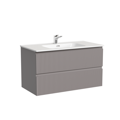 Тумба подвесная SANCOS Snob R 890х445х500, c двумя ящиками оснащенными доводчиками, Doha Soft,SNR90SM