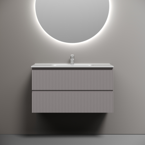 Тумба подвесная SANCOS Snob R 890х445х500, c двумя ящиками оснащенными доводчиками, Doha Soft,SNR90SM