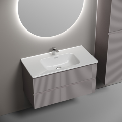 Тумба подвесная SANCOS Snob R 890х445х500, c двумя ящиками оснащенными доводчиками, Doha Soft,SNR90SM