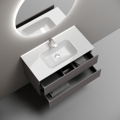 Тумба подвесная SANCOS Snob R 890х445х500, c двумя ящиками оснащенными доводчиками, Doha Soft,SNR90SM