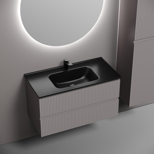 Тумба подвесная SANCOS Snob R 890х445х500, c двумя ящиками оснащенными доводчиками, Doha Soft,SNR90SM