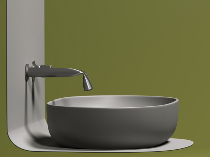 Умывальник CERAMICANOVA Element чаша накладная овальная (цвет Антрацит Матовый) CN6047MH