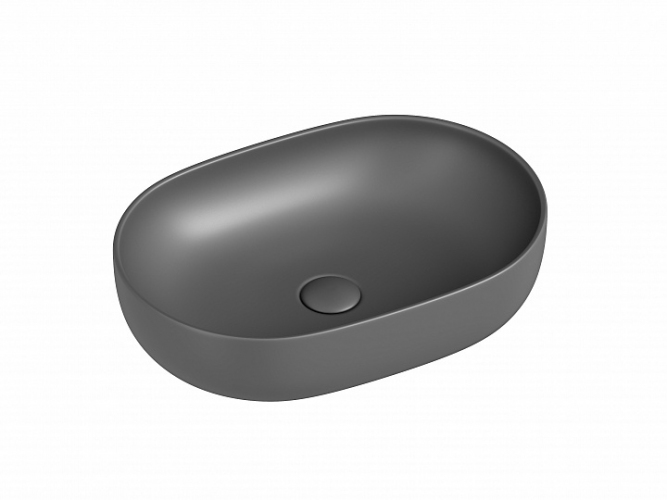 Умывальник CERAMICANOVA Element чаша накладная овальная (цвет Антрацит Матовый) CN6047MH