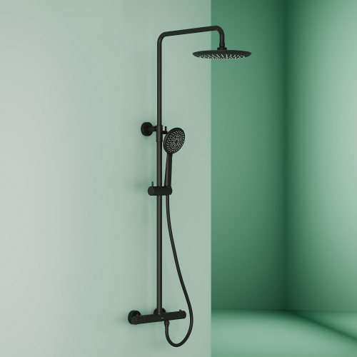 Душевая система Sancos Game с термостатом черный,SC3002MB