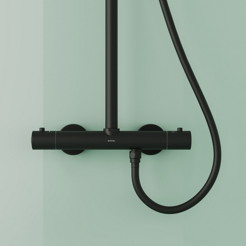 Душевая система Sancos Game с термостатом черный,SC3002MB