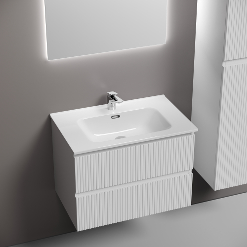 Тумба подвесная SANCOS Snob T 690х445х500, c двумя ящиками оснащенными доводчиками, Bianco,SNT70W