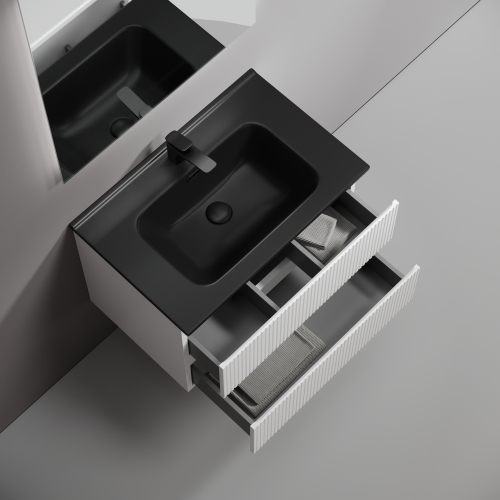 Тумба подвесная SANCOS Snob T 690х445х500, c двумя ящиками оснащенными доводчиками, Bianco,SNT70W