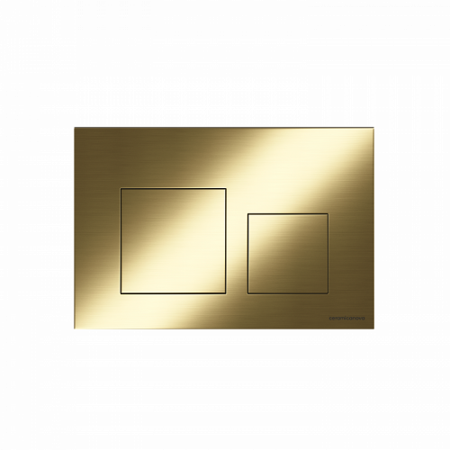 Кнопка смыва Balance, клавиши Square, цвет брашированное золото, CN12-002BG
