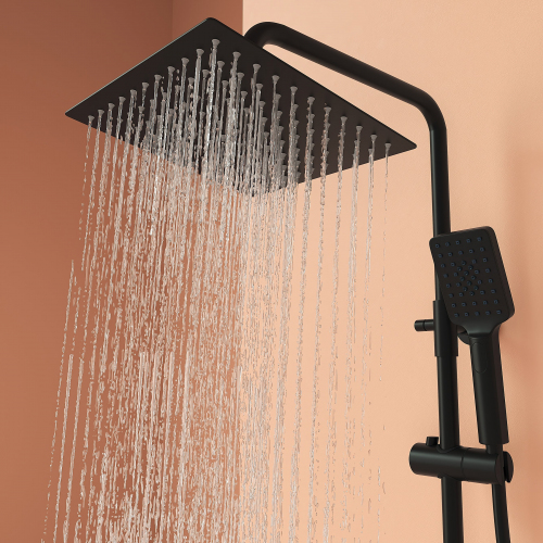 Душевая система Sancos Kanedo с термостатом черный матовый,SC7100MB