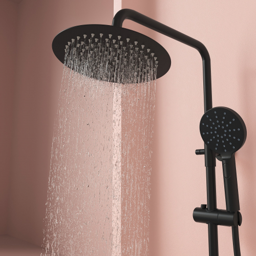 Душевая система Sancos Kanedo с термостатом черный матовый,SC7200MB