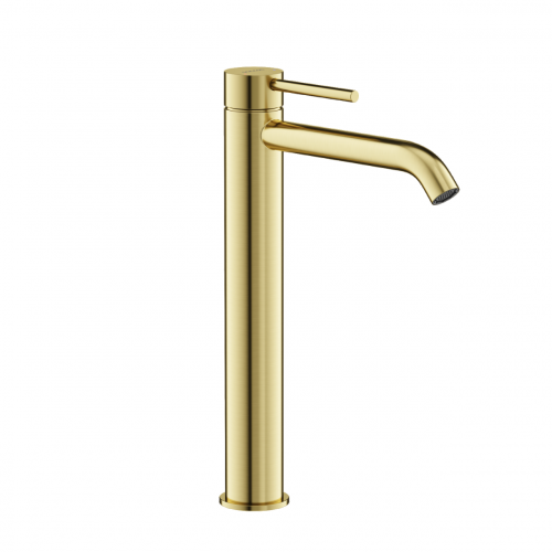 Смеситель для раковины SANCOS высокий Etna, брашированное золото, PVD покрытие, SC9002BG