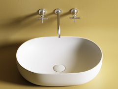Умывальник CERAMICANOVA Element чаша накладная овальная (цвет Белый Матовый) CN6047MW