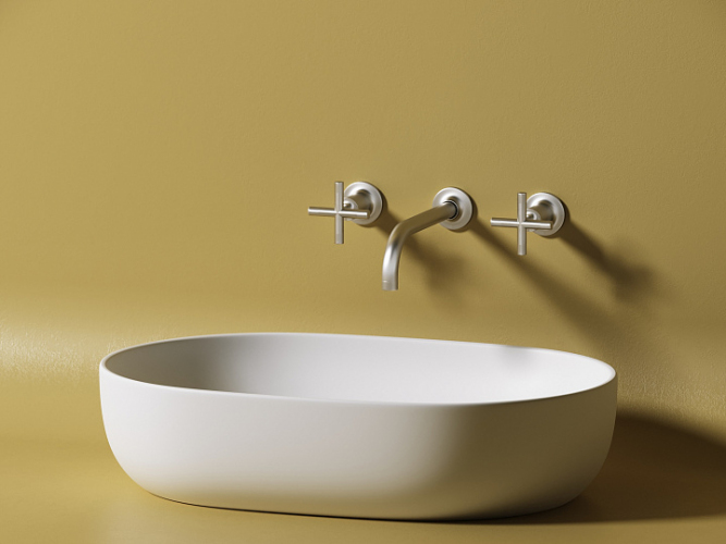 Умывальник CERAMICANOVA Element чаша накладная овальная (цвет Белый Матовый) CN6047MW