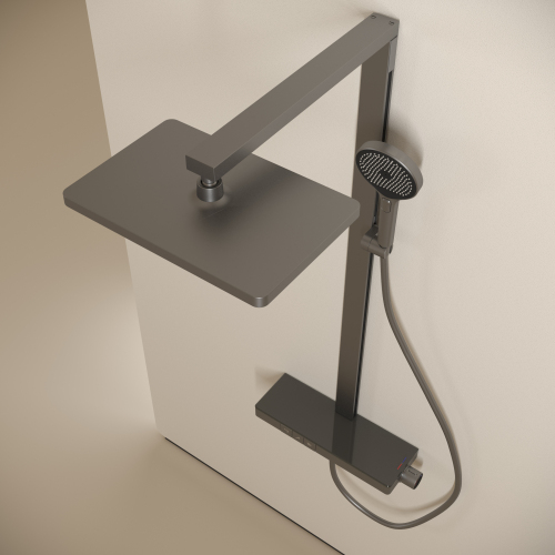 Душевая система Sancos Vos с термостатом вороненая сталь,SC6100GG