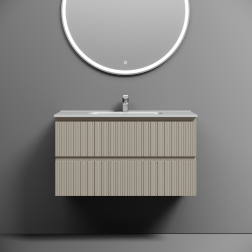 Тумба подвесная SANCOS Snob T 890х445х500, c двумя ящиками оснащенными доводчиками, Beige Soft,SNT90CE