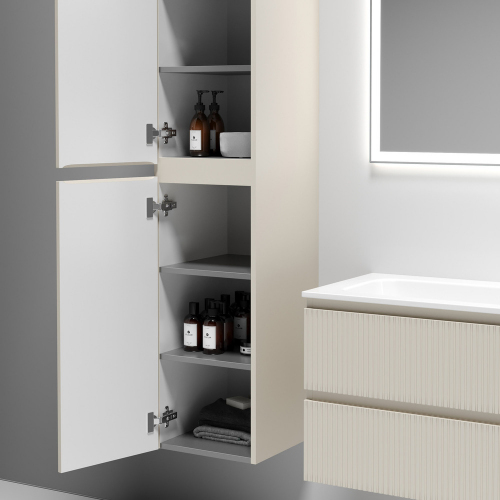 Шкаф-пенал SANCOS Snob T подвесной, Beige Soft 350х350х1650, PSNT35CE