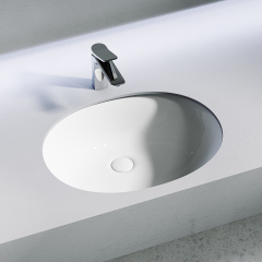 Раковина CERAMICANOVA Element встраиваемая под столешницу, с крепежом и шаблоном для установки, CN6076