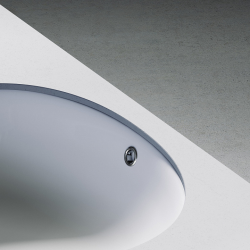 Раковина CERAMICANOVA Element встраиваемая под столешницу, с крепежом и шаблоном для установки, CN6076