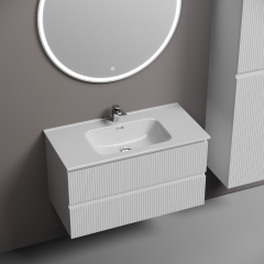 Тумба подвесная SANCOS Snob T 890х445х500, c двумя ящиками оснащенными доводчиками, Bianco,SNT90W