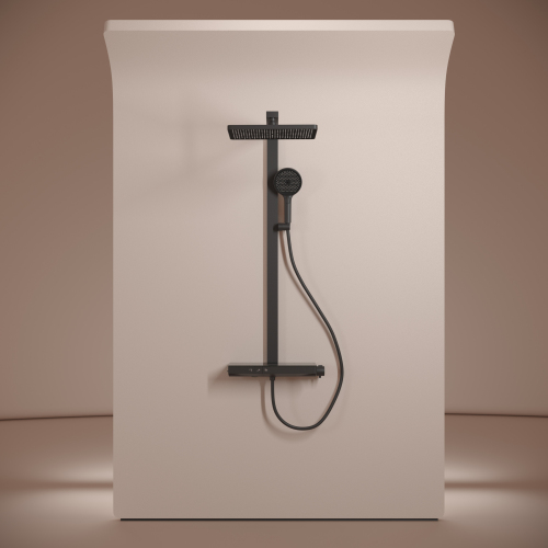 Душевая система Sancos Vos с термостатом черный,SC6100MB