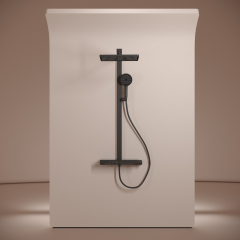 Душевая система Sancos Vos с термостатом черный,SC6100MB