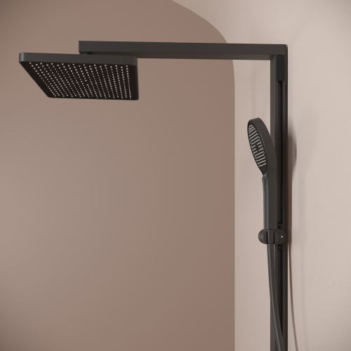 Душевая система Sancos Vos с термостатом черный,SC6100MB