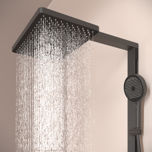 Душевая система Sancos Vos с термостатом черный,SC6100MB