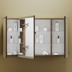 Зеркальный шкаф SANCOS Mirror 1190x150х740 мм, с LED подсветкой, MI120ECH