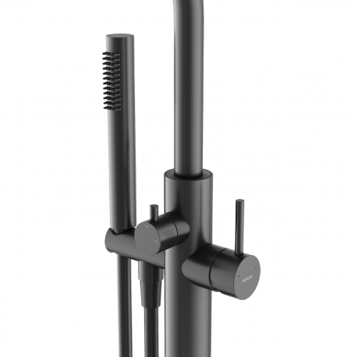 Смеситель для ванны напольный SANCOS Etna, вороненая сталь, SC9009GG