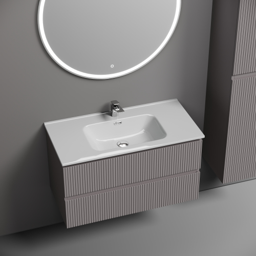 Тумба подвесная SANCOS Snob T 890х445х500, c двумя ящиками оснащенными доводчиками, Doha Soft,SNT90SM