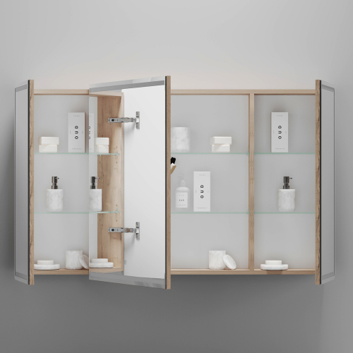 Зеркальный шкаф SANCOS Mirror 1190x150х740 мм, с LED подсветкой, MI120EG