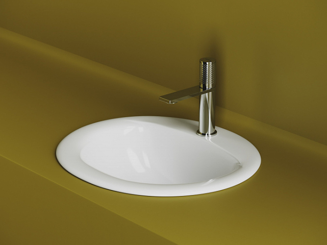 Раковина встраиваемая сверху CERAMICANOVA Sun овальная с переливом CN6080