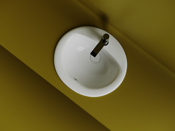 Раковина встраиваемая сверху CERAMICANOVA Sun овальная с переливом CN6080