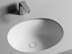 Умывальник CERAMICANOVA Element овальный встраиваемый под столешницу с крепежом и шаблоном для установки, артикул CN6042