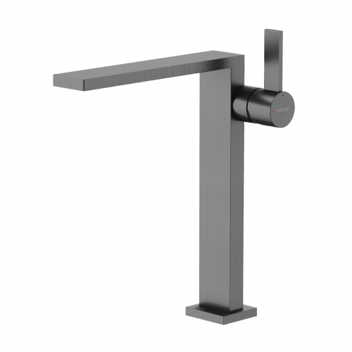 Смеситель для раковины SANCOS высокий Linn, вороненая сталь, SC9020GG
