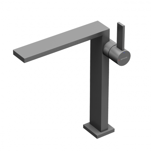 Смеситель для раковины SANCOS высокий Linn, вороненая сталь, SC9020GG