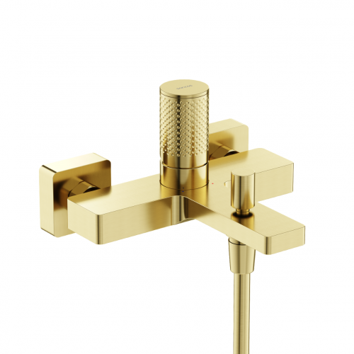 Смеситель для ванны с душем SANCOS Nexus, брашированное золото, PVD покрытие, SC9014BG