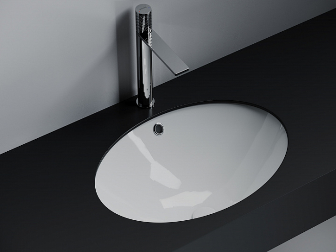 Раковина встраиваемая снизу CERAMICANOVA Era овальная, цвет белый CN6081